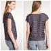 J. Crew Tops | J. Crew 100% Silk Monochrome Sequin Ruffle Boxy Top Size 4 | Color: Gray/Silver | Size: 4