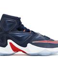 Nike Shoes | Nike Lebron Xiii Mid Nvy/Unvrsty Rd-White-Bright Basketball Shoes Gs Sz 6y | Color: Blue/Red | Size: 6b