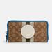 Coach Bags | Coach Dempsey Accordion Zip Wallet In Signature Jacquard Witn Stripe And Coach P | Color: Blue/Tan | Size: Medium