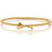 Kate Spade Jewelry | Kate Spade Love Notes Yellow Gold Hinged Bow Bangle Bracelet | Color: Gold | Size: Os