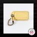 Coach Accessories | 1.5" Small Coach Yellow Leather Brass Key Fob Charm Keychain Hang Tag Wristlet | Color: Yellow | Size: Os