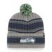 Men's '47 Graphite Seattle Seahawks Rexford Cuffed Knit Hat with Pom