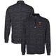 Men's Cutter & Buck Black Tennessee Volunteers Big Tall Traverse Camo Print Stretch Quarter-Zip Pullover Top