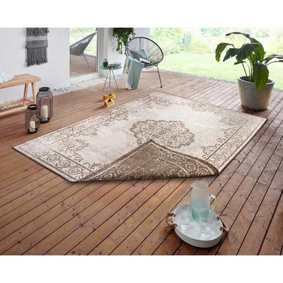 Teppich HANSE HOME "CEBU Wendeteppich", weiß (linen weiß), B:240cm H:5mm L:340cm, Polypropylen (PP), Teppiche, In-& Outdoor, Wetterfest, Balkon, Wohnzimmer, Wasserfest, Orientalisch Image