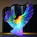 AIHANCH LED Isis Wings Belly Dance Light Up Wings Adults - 300 Lamp Beads Colorful Glow Dance Wings with Telescopic Sticks for Women Kids Stage Show Halloween Christmas Party (145cm for Adult)