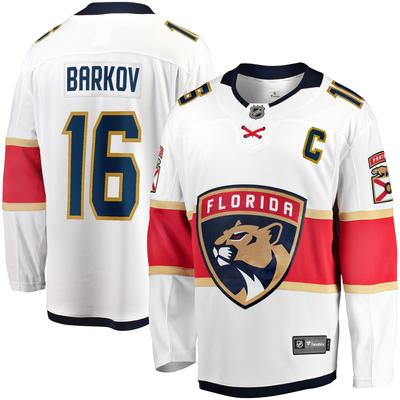 Florida Panthers Fanatics Branded Away Breakaway Jersey - Aleksander Barkov - Mens Image