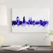 East Urban Home 'Winterthur, Switzerland Skyline' by Michael Tompsett Graphic Art Print on Wrapped Canvas Canvas/Metal in Indigo | Wayfair