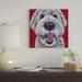 East Urban Home 'Golden Doodle' by Hippie Hound Studios Graphic Art Print on Wrapped Canvas, Cotton in Gray | 48 H x 48 W x 1.5 D in | Wayfair