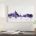 East Urban Home 'New York City Skyline II' by Michael Tompsett Graphic Art Print on Wrapped Canvas Canvas/Metal in Black/Blue/Pink | Wayfair