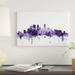 East Urban Home Minneapolis, Minnesota Skyline by Michael Tompsett - Wrapped Canvas Gallery Wall Print Canvas, in Black/Indigo/Pink | Wayfair