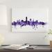 East Urban Home Cleveland, Ohio Skyline by Michael Tompsett - Graphic Art Print on Canvas Canvas, Cotton in Indigo | 8 H x 12 W x 0.75 D in | Wayfair