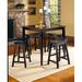 Millwood Pines Silers Solid Wood 28.36" Bar Stool Wood in Black | 28.35 H x 19.15 W x 18.36 D in | Wayfair 5727514BECE54CABAB4410F7C995DC36