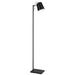 Brayden Studio® Alasca 62.88" Task/Reading Floor Lamp Metal in Black/White/Yellow | 62.88 H x 11 W x 7.88 D in | Wayfair