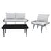 George Oliver 4 Piece Complete Patio Set w/ Cushions Metal in Gray | Wayfair 9BD809A357BC4FE8B26B7F00AA9FD94B