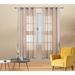 Gracie Oaks Mcculler Linen Striped Semi-Sheer Grommet Curtain Panels (DSQ is set to 2) Linen in Brown | 95 H x 52 W in | Wayfair