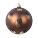 Vickerman 689516 - 4" Mocha Gold and Black Brush Strokes Ball Christmas Tree Ornament (4 pack) (MT220776)