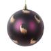 Vickerman 689561 - 4.75" Plum Matte Brush Strokes Ball Christmas Tree Ornament (4 Pack) (MT220926)