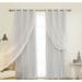 Aurora Home MIX & MATCH CURTAINS Blackout and Muji Sheer 84-inch Silver Grommet 4-piece Curtain Panel Pair - 52 x 84