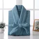 Robe de bain en éponge 100% coton longue et épaisse absorbant Kimono pour hommes léger