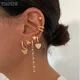 TIANDE-Boucles d'oreilles en or pour femmes petits clous d'animaux boucles d'oreilles pendantes