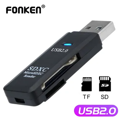 FONKEN USB lecteur de carte Micro SD TF carte mémoire OTG adaptateur PC ordinateur portable