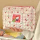 Sanurgente-Sac de rangement portable Kawaii pour fille Hello Kitty deux documents cosmétique