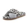Hausschuh LASCANA "Mule, Sandale, offener Schuh, Pantolette, Pantoffel", Damen, Gr. 43, grau (grau, leo), Obermaterial: 100% Textilmaterial. Futter: 100% Textilmaterial. Decksohle: 100% Textilmaterial. Laufsohle: 100% Synthetik, animal-print,...