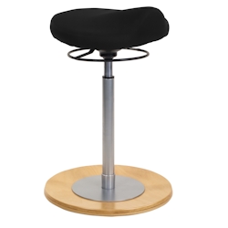 Mayer Sitzmöbel, Pendelhocker mit ergonomisch geformtem Komfortsitz 1101, Brillantschwarz, 1101_N_30572 Image