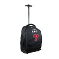 MOJO Black Philadelphia Phillies 19'' Personalized Premium Wheeled Backpack
