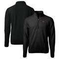 Men's Cutter & Buck Black Texas Longhorns Big Tall Cascade Eco Sherpa Fleece Quarter-Zip Jacket