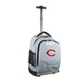 MOJO Gray Cincinnati Reds 19'' Personalized Premium Wheeled Backpack