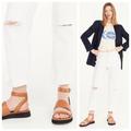 J. Crew Jeans | J Crew Slouchy Boyfriend Jean In White Distressed Busted Knee Regular Fit | Color: White | Size: Various