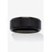 Men's Big & Tall Men's Black Tungsten Matte Finish Ring (8Mm) by PalmBeach Jewelry in Black (Size 13)