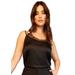 Plus Size Women's Lace-Trim Cami by June+Vie in Black (Size 14/16)