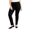 Plus Size Women's Curvie Fit Straight-Leg Jeans by June+Vie in Black (Size 12 W)