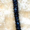 Anthropologie Accessories | Anthropologie Beaded Belt | Color: Black/Blue | Size: 28 By 1”