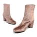 Free People Shoes | Free People Cecile Blush Pink Velvet Booties Crushed Velvet Size Us 9 Eu 39 | Color: Pink | Size: 9