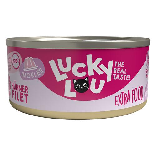 36x 70g Lucky Lou Extrafood in Jelly Hühnerfilet Katzenfutter nass