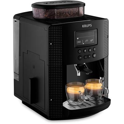 KRUPS Kaffeevollautomat "EA8150", schwarz, B:36,5cm H:33cm T:24,5cm, Kaffeevollautomaten, Arabica Display, LCD-Display, Speichermodus, Dampfdüse für Cappuccino Image