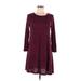 Old Navy Casual Dress - Sweater Dress: Burgundy Dresses - Women's Size X-Small Petite