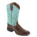 Ariat Round Up Wide Square Toe - Womens 8.5 Blue Boot C