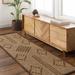 Almis 8' x 10' Jute Walnut/Tan/Faded Driftwood/Light Brown/White Thatch/Mustard/Brown/Dark Red Area Rug - Hauteloom