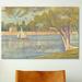 Vault W Artwork 'Banks of Seine 1888' by Georges Seurat Painting Print on Canvas Metal in Black/Brown/Green | 26 H x 40 W in | Wayfair