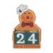 Transpac Wood 7.87 in. Multicolored Christmas Gingerbread Countdown, Set of 3