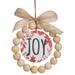 Transpac Wood 6.25 in. Multicolored Christmas Beaded Decor Ornament