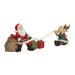 Transpac Resin 12.75 in. Multicolored Christmas Operation Santa and Reindeer Decor