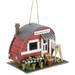 Trailer Outdoor Hanging Birdhouse - 9.75" - Red and White