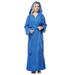 Women's 6 Tracks Stitching Full Length Hooded Turkish Cotton Bathrobe