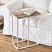 Ebern Designs Carington C Table End Table Wood in White | 25 H x 18 W x 10 D in | Wayfair 22A17922C54641E8BCF14234908550B5