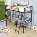 Isabelle & Max™ Dolder Twin Size Metal Loft Bed Metal in Black | 72 H x 41 W x 78 D in | Wayfair 72759618179A4028AA8FBE64BA346A45